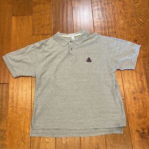 IZOD Brand Gray Cotton Knit Polo size Large